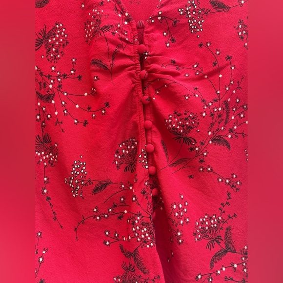 Madewell “Daylight” Top in “Windswept Floral” Red short sleeve ruffle blouse ❤️ - Picture 10 of 11